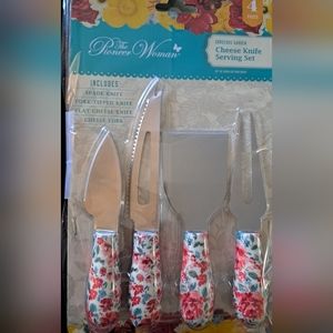 PIONEER WOMAN 4 piece CHEESE SET gorgeous garden NEW